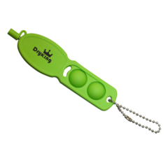 Popper Pen with Keychain - PUP900_GREEN LIME