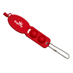 Popper Pen with Keychain - PUP900_RED