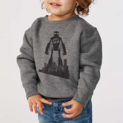 Rabbit Skins Toddler Fleece Crewneck Sweatshirt - Rabbit_Skins_3317_Granite_Heather_Front_High_Model