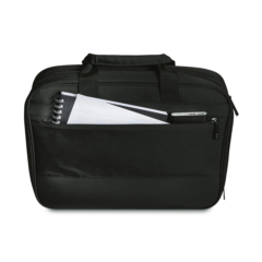 Samsonite Classic Business Perfect Fit Two Gusset Laptop Portfolio - Samsonite Classic Business Perfect Fit Two Gusset Laptop Portfolio 8211 Smart Sleeve Zip pocket in use