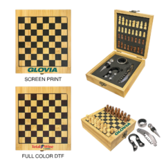 Chess Board and Wine Set - WCS500_WOOD