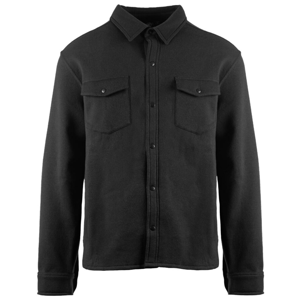 Burnside Fleece Snap Jacket - Burnside_8760_Black_Front_High