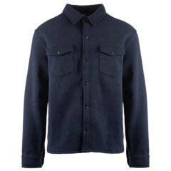 Burnside Fleece Snap Jacket - Burnside_8760_Navy_Front_High