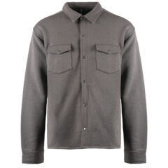 Burnside Fleece Snap Jacket - Burnside_8760_Steel_Front_High